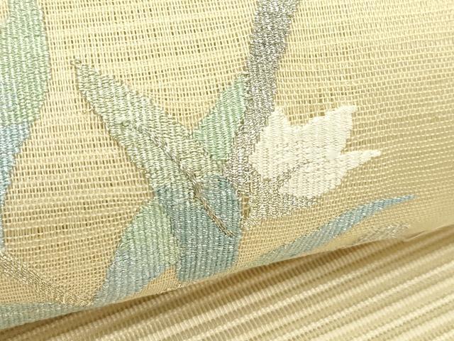 平和屋着物＊夏物　八寸名古屋帯　絽綴れ　桔梗　金銀糸　鈴乃屋扱い　正絹　逸品　CABJ1971rv