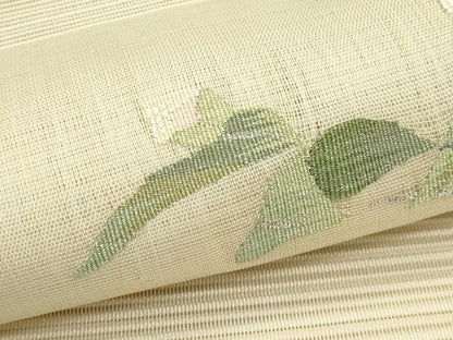 平和屋着物＊夏物　八寸名古屋帯　絽綴れ　草花文　金銀糸　正絹　逸品　CABJ1975rv