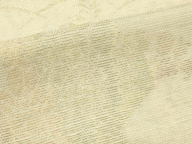 平和屋着物＊夏物　九寸開き名古屋帯　草花筏文　銀糸　正絹　逸品　CABJ1978rv