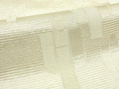 平和屋着物＊夏物　九寸開き名古屋帯　抽象文　銀糸　正絹　逸品　CABJ1981rv