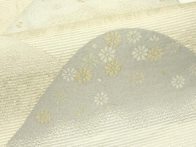 平和屋着物＊夏物　九寸開き名古屋帯　遠山花文　金銀糸　正絹　逸品　CABJ1984rv