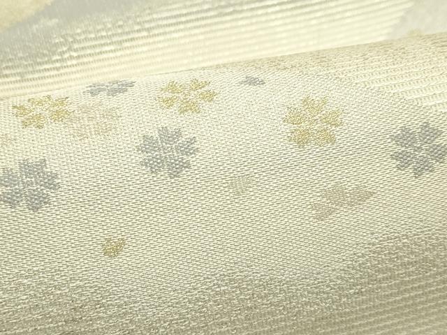 平和屋着物＊夏物　九寸開き名古屋帯　遠山花文　金銀糸　正絹　逸品　CABJ1984rv