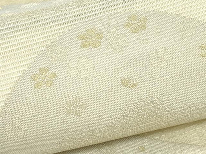 平和屋着物＊夏物　九寸開き名古屋帯　遠山花文　金銀糸　正絹　逸品　CABJ1984rv