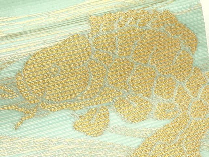 平和屋着物＊夏物　九寸開き名古屋帯　荒磯　金銀糸　正絹　逸品　CABJ1988rv