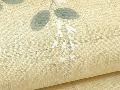 平和屋着物＊夏物　九寸開き名古屋帯　紬地　萩　銀彩　正絹　逸品　CABJ1998rv