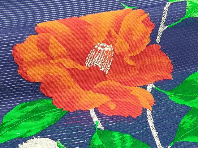 平和屋着物＊夏物　九寸開き名古屋帯　枝花文　銀糸　正絹　逸品　CABJ1999rv