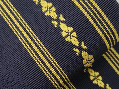 平和屋着物●男性　本場筑前博多織　角帯　献上　証紙付き　正絹　逸品　CABJ2005dy