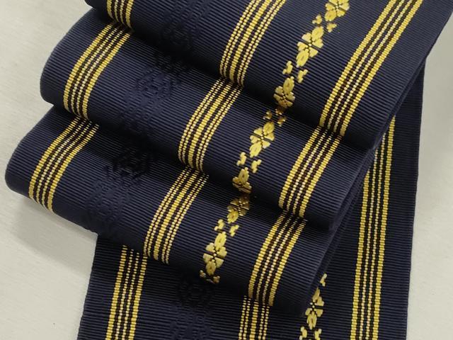 平和屋着物●男性　本場筑前博多織　角帯　献上　証紙付き　正絹　逸品　CABJ2005dy