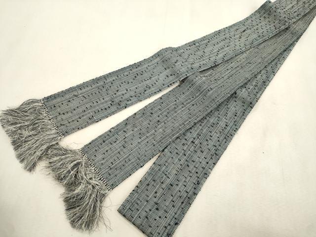 平和屋着物●男性　角帯　髭紬　霞文　正絹　逸品　CABJ2013dy