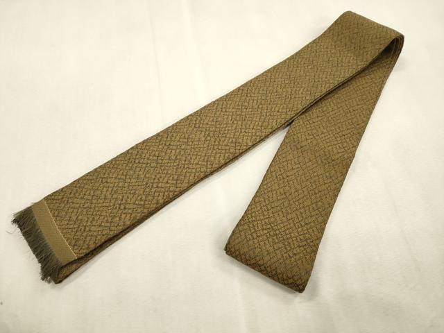 平和屋着物●男性　角帯　幾何学文　正絹　逸品　CABJ2015dy