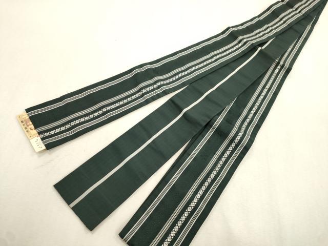 平和屋着物●男性　本場筑前博多織　角帯　献上　証紙付き　正絹　逸品　CABJ2016dy