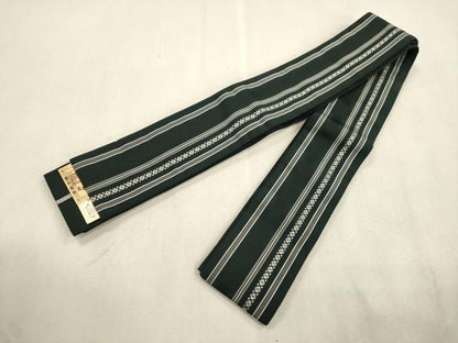 平和屋着物●男性　本場筑前博多織　角帯　献上　証紙付き　正絹　逸品　CABJ2016dy