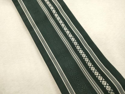 平和屋着物●男性　本場筑前博多織　角帯　献上　証紙付き　正絹　逸品　CABJ2016dy