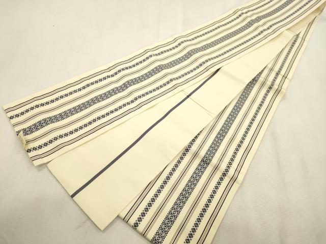 平和屋着物●本場筑前博多織　半幅帯　献上　証紙付き　正絹　逸品　CABJ2022dy