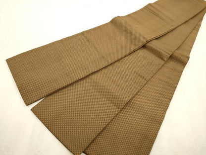 平和屋着物●半幅帯　鱗文　正絹　逸品　CABJ2024dy