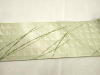 平和屋着物●京都印象派 友禅作家　橋本恵　九寸名古屋帯　草木文　銀通し地　正絹　逸品　未使用　CABJ2030dy