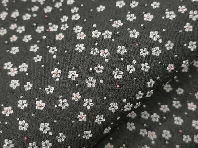 平和屋着物●両面　全通柄　京袋帯　舞梅　縞　正絹　逸品　CABJ2033dy