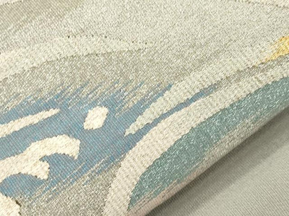 平和屋着物●西陣　一秀織物　爪掻き本綴れ　八寸名古屋帯　立波文　金銀糸　正絹　逸品　CABJ2043dy