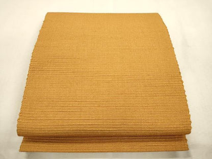 平和屋着物●八寸名古屋帯　信州紬　狐色　正絹　逸品　CABJ2054dy