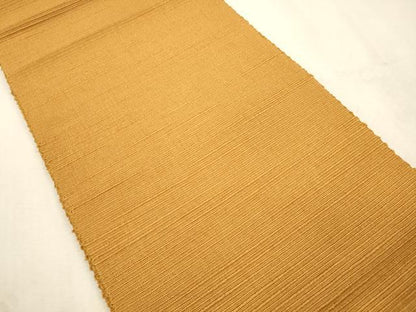 平和屋着物●八寸名古屋帯　信州紬　狐色　正絹　逸品　CABJ2054dy