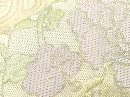 平和屋着物●本場筑前博多織　八寸名古屋帯　更紗花文　正絹　逸品　CABJ2057dy