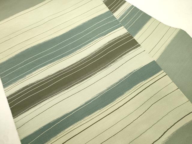 平和屋着物●爪掻き本綴れ　八寸名古屋帯　横段文　正絹　逸品　CABJ2064dy
