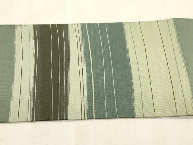 平和屋着物●爪掻き本綴れ　八寸名古屋帯　横段文　正絹　逸品　CABJ2064dy