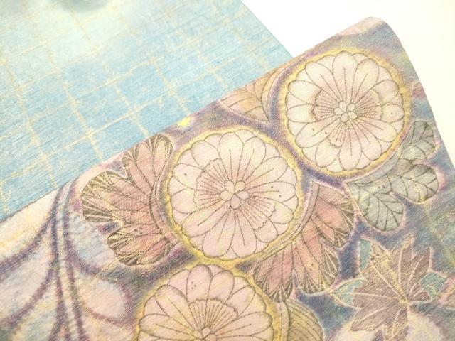 平和屋着物●太鼓柄袋帯　辻が花　絞り　金糸　正絹　逸品　CABJ2069dy