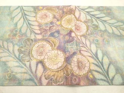 平和屋着物●太鼓柄袋帯　辻が花　絞り　金糸　正絹　逸品　CABJ2069dy