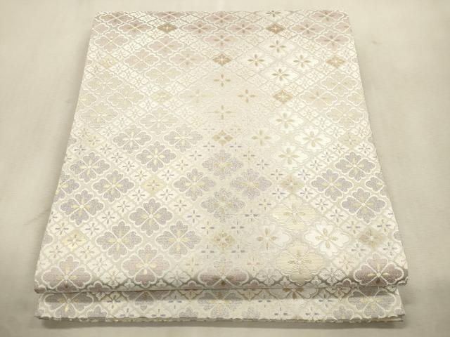 平和屋着物●西陣　袋帯　螺鈿箔　菱花文　金糸　やまと誂製　正絹　逸品　CABJ2075dy