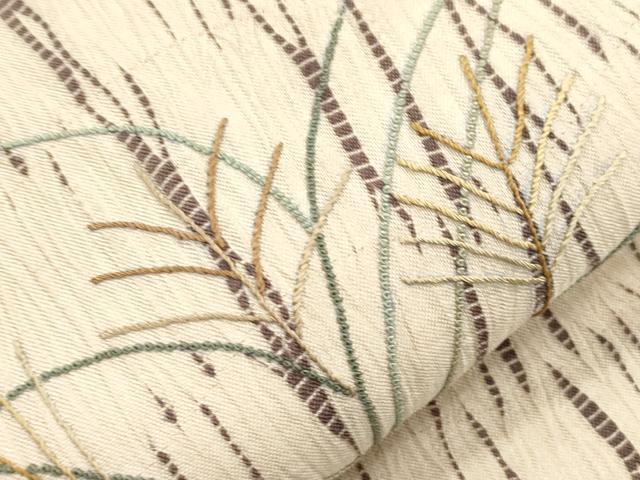 平和屋着物●中国三大刺繍　相良刺繍　総刺繍　袋帯　竜巻絞り　鹿　正絹　逸品　CABJ2077dy