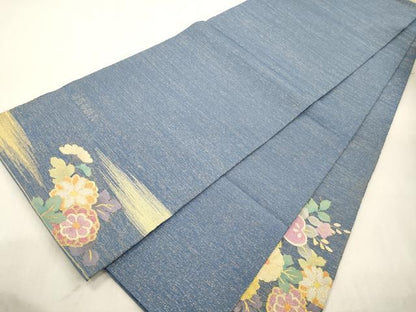 平和屋着物●爪掻き本綴れ　太鼓柄袋帯　鳳凰草花文　金糸　正絹　逸品　未使用　CABJ2081dy