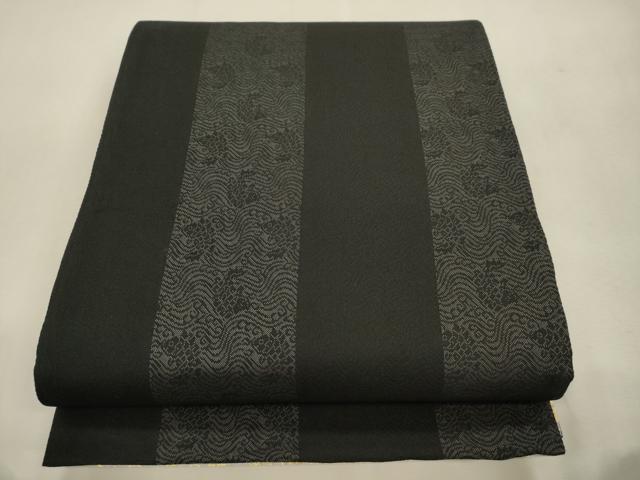 平和屋着物●両面　六通柄袋帯　横段松竹梅花文　金銀糸　正絹　逸品　CABJ2086dy