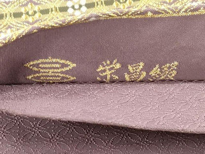 平和屋着物●西陣　河村織物　河村つづれ　六通柄袋帯　常栄昌綴　手織　名物裂段文　金糸　正絹　逸品　CABJ2090dy