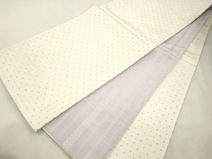 平和屋着物●本場筑前博多織　両面　六通柄　京袋帯　麻の葉文　献上　小森工場謹製　証紙付き　正絹　逸品　CABJ2093dy