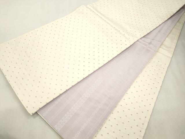 平和屋着物●本場筑前博多織　両面　六通柄　京袋帯　麻の葉文　献上　小森工場謹製　証紙付き　正絹　逸品　CABJ2093dy
