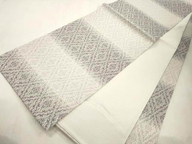 平和屋着物▽全通柄袋帯　スリーシーズン　春夏秋　櫛織　幾何学文　正絹　逸品　CABJ2099dy