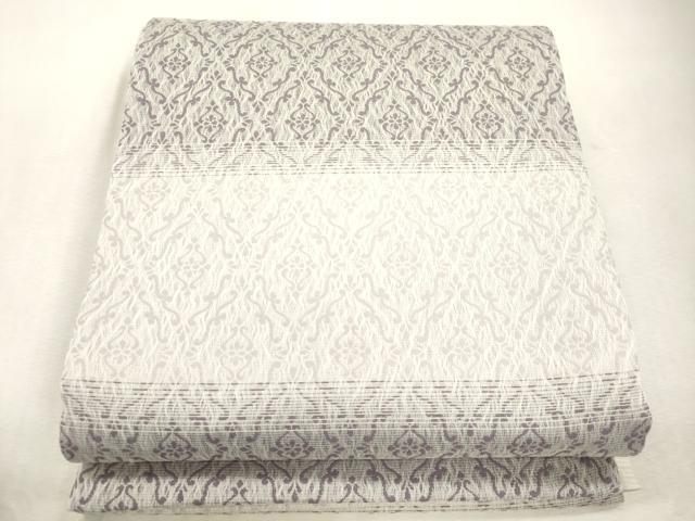 平和屋着物▽全通柄袋帯　スリーシーズン　春夏秋　櫛織　幾何学文　正絹　逸品　CABJ2099dy