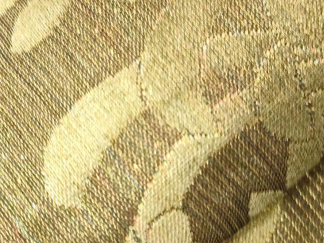 平和屋着物▽両面　全通柄袋帯　スリーシーズン　春夏秋　乱菊　金糸　正絹　逸品　CABJ2102dy