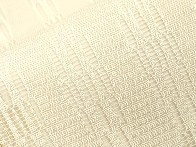 平和屋着物▽全通柄袋帯　スリーシーズン　春夏秋　捩り織　幾何学文　金糸　正絹　逸品　CABJ2107dy