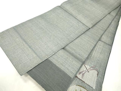 平和屋着物▽太鼓柄袋帯　スリーシーズン　春夏秋　すくい織　蜻蛉　正絹　逸品　未使用　CABJ2112dy