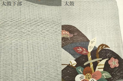 平和屋着物▽太鼓柄袋帯　スリーシーズン　春夏秋　すくい織　花蝶文　正絹　逸品　CABJ2113dy