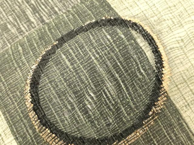 平和屋着物▽太鼓柄袋帯　スリーシーズン　春夏秋　櫛織　丸文　金糸　正絹　逸品　CABJ2117dy