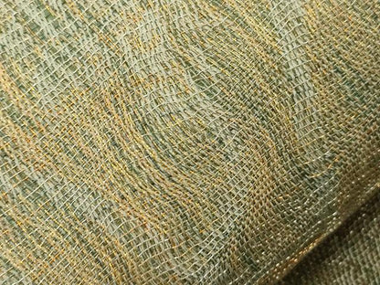 平和屋着物▽全通柄袋帯　スリーシーズン　春夏秋　櫛織　霞文　金糸　正絹　逸品　CABJ2119dy