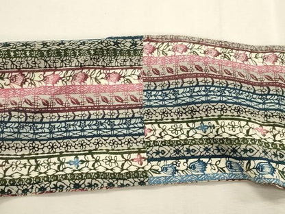 平和屋着物●全通柄九寸名古屋帯　型染め　草花間道　正絹　逸品　CABJ2123dy