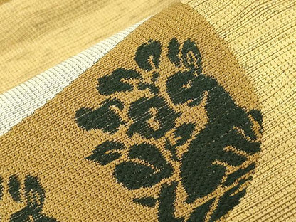 平和屋着物●織斎きたの 　両面　六通柄袋帯　陶器文　鳥獣戯画　金糸　正絹　逸品　CABJ2133dy