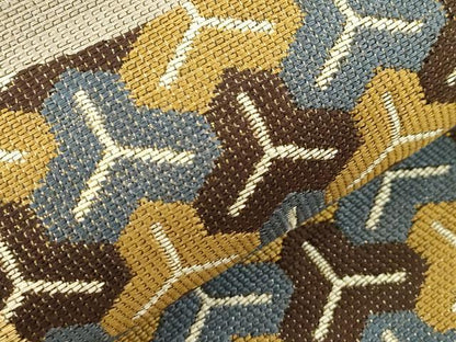 平和屋着物●織斎きたの 　両面　六通柄袋帯　陶器文　鳥獣戯画　金糸　正絹　逸品　CABJ2133dy