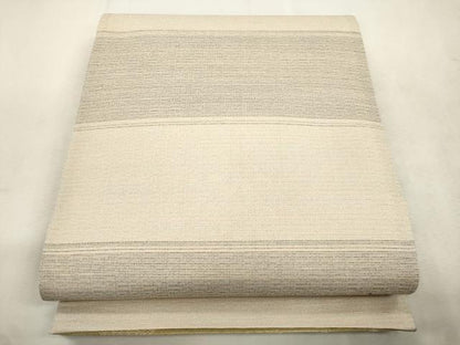 平和屋着物●両面　六通柄袋帯　鱗文　金糸　正絹　逸品　未使用　CABJ2143dy