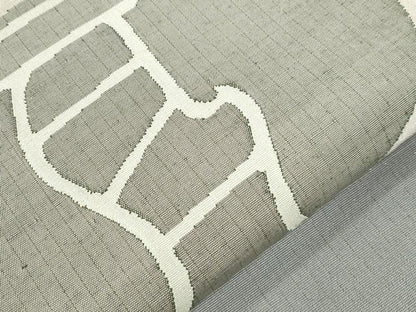 平和屋着物●絲藝苑　上島洋山　八寸名古屋帯　幾何学文　金銀糸　正絹　逸品　CABJ2168dy