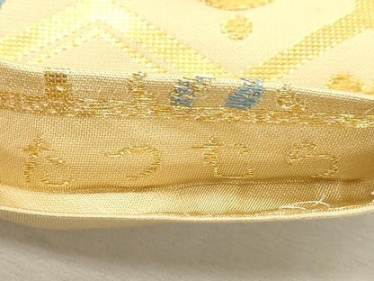 平和屋着物●龍村美術織物　たつむら　九寸名古屋帯　吉宝　亀甲幾何学文　金糸　正絹　逸品　CABJ2175dy